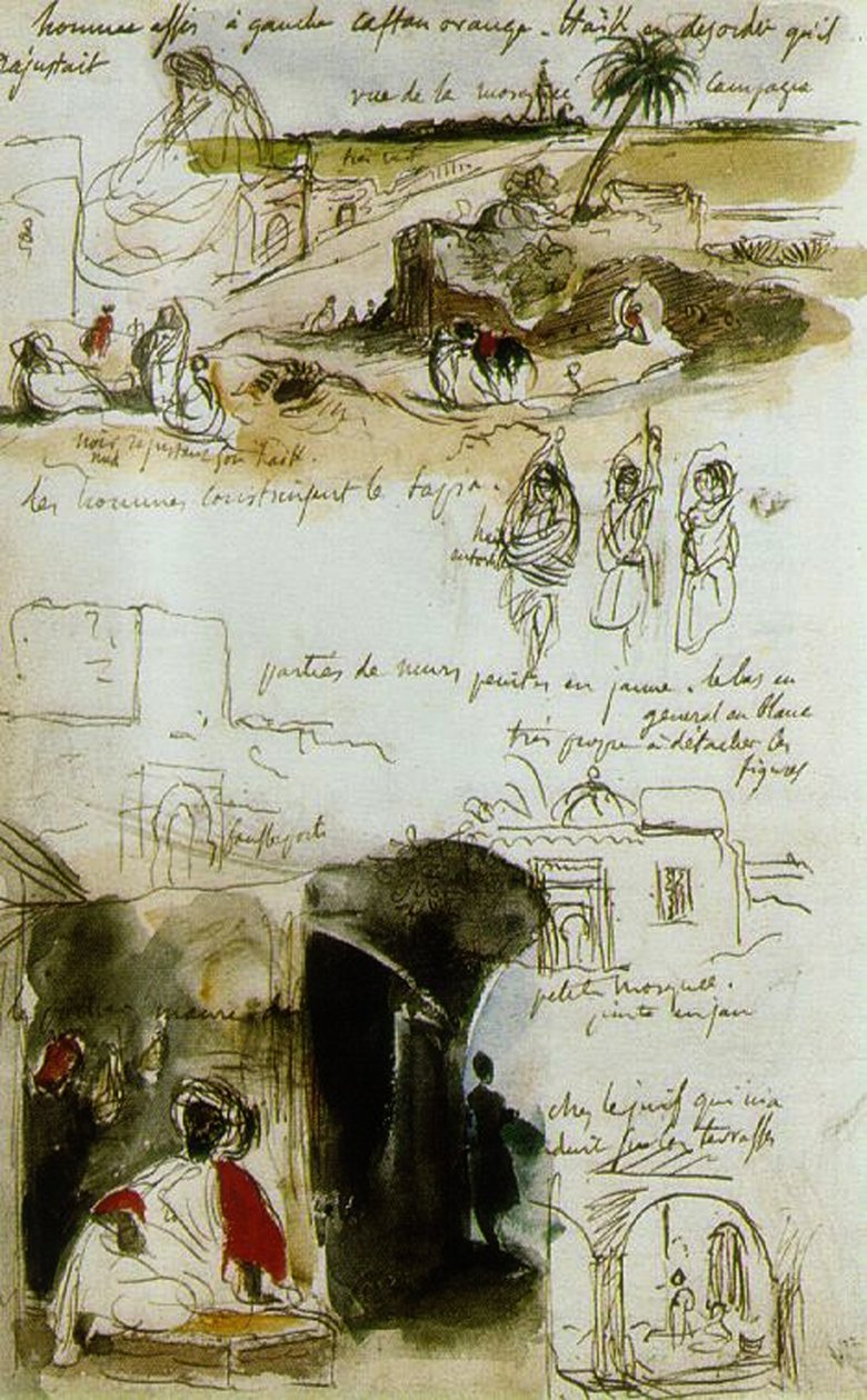 Szkicownik z Maroka, 1832 autorstwa Ferdinand Victor Eugene Delacroix