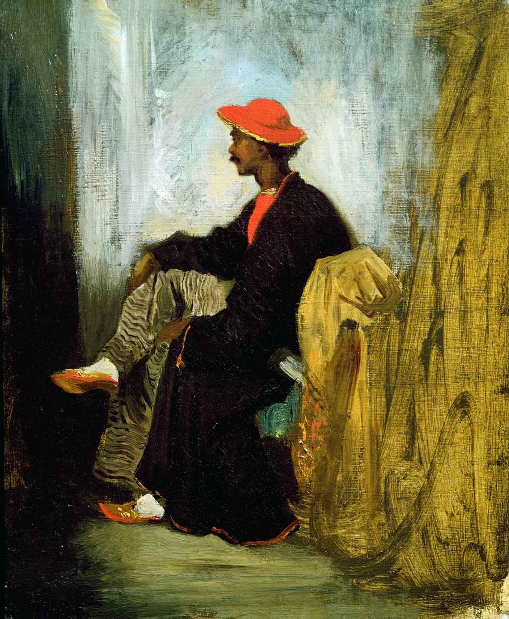 Studium Indianina z Kalkuty, 1823 autorstwa Ferdinand Victor Eugene Delacroix