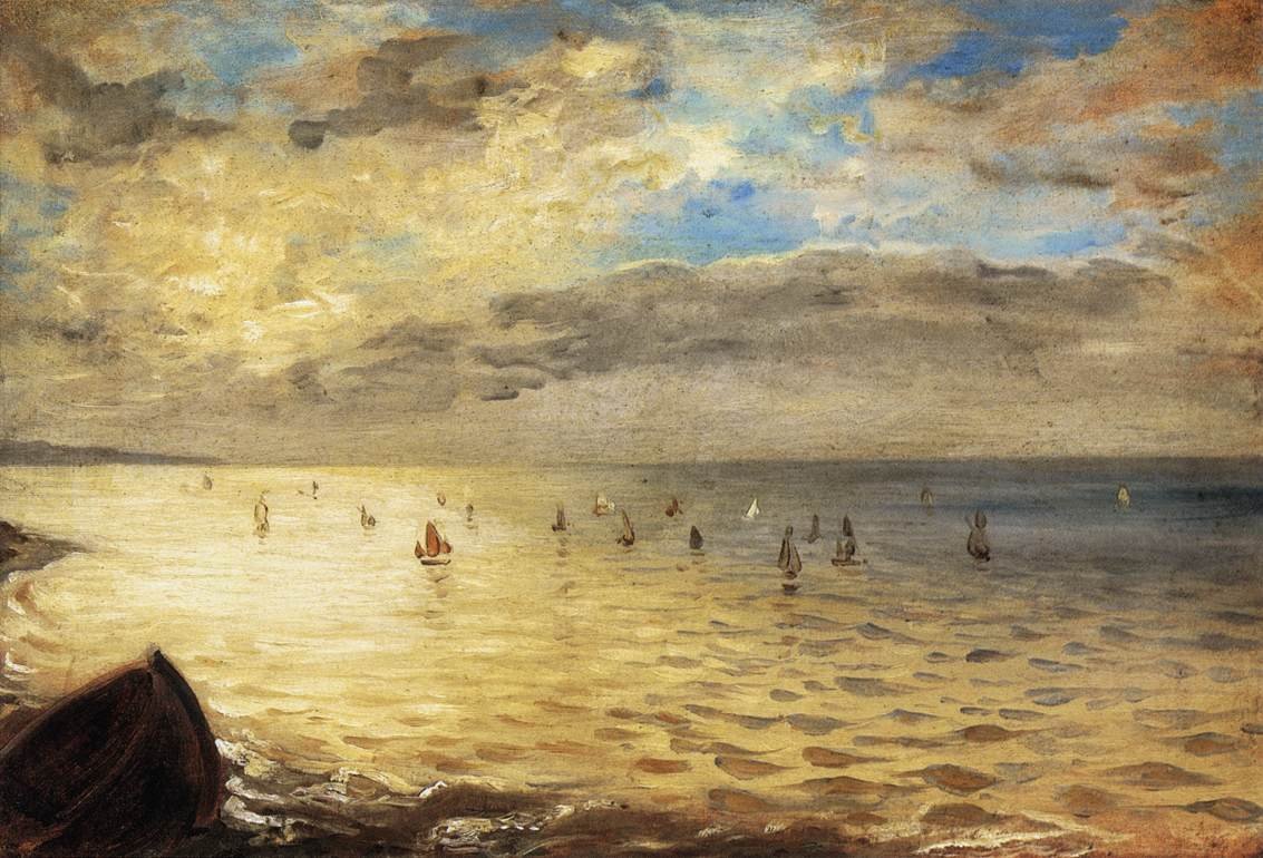 Morze ze wzgórz Dieppe autorstwa Ferdinand Victor Eugene Delacroix