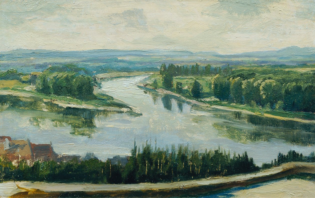 Zbieg Wełtawy i Łaby autorstwa Ferdinand Engelmuller