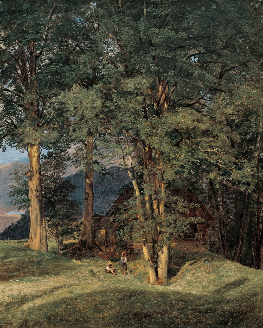 Klon w pobliżu Ischl autorstwa Ferdinand Georg Waldmuller