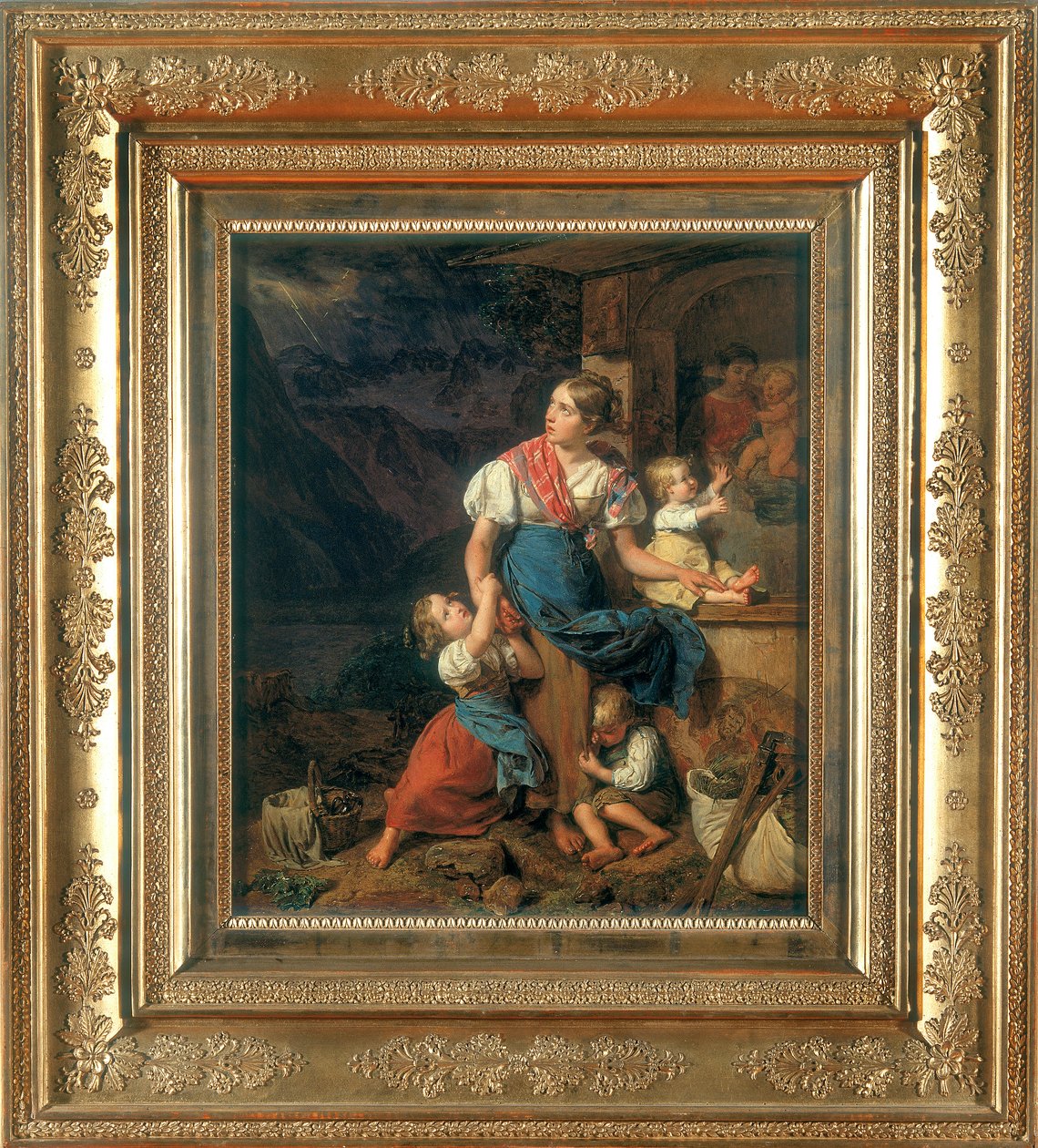 Modlitwa przed ołtarzem autorstwa Ferdinand Georg Waldmuller