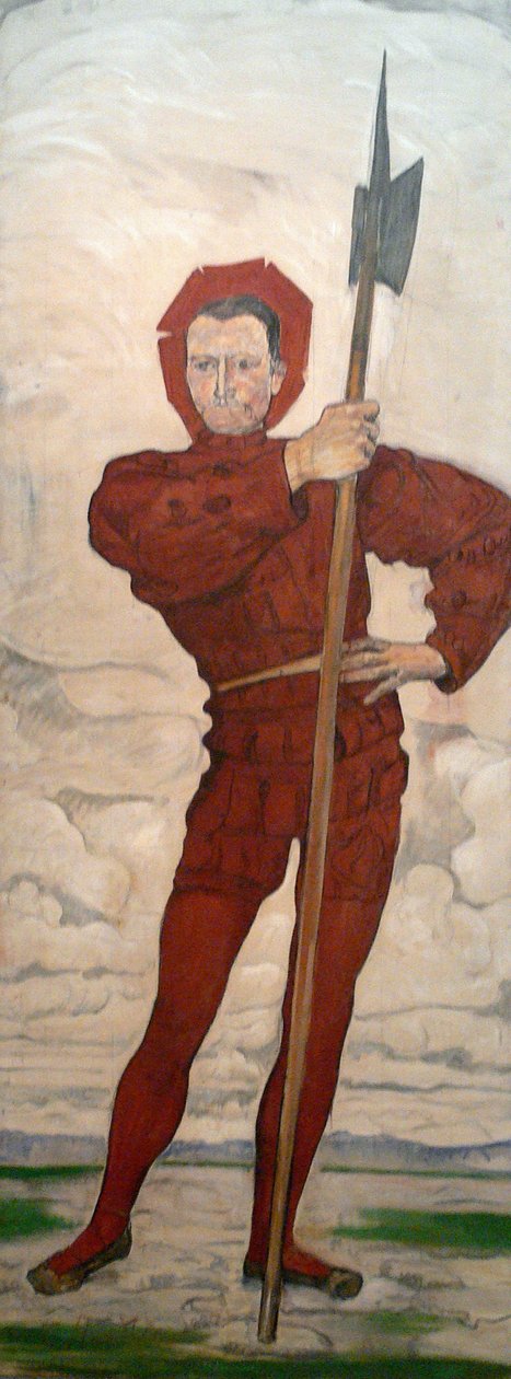 Mężczyzna z halabardą autorstwa Ferdinand Hodler