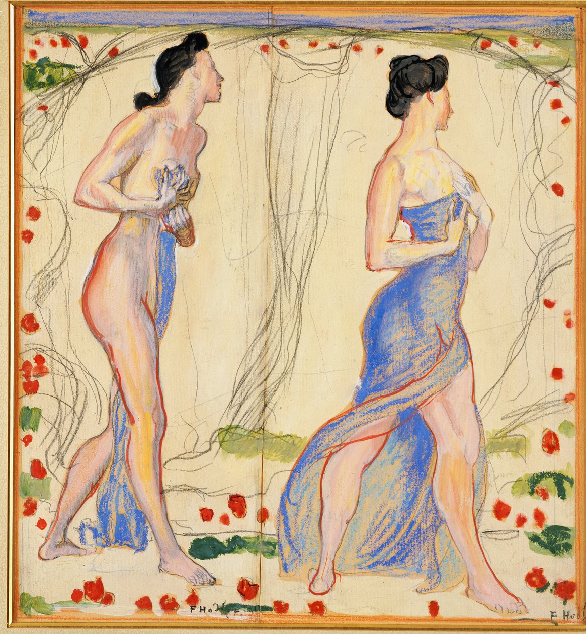 Studium do "Die Cemfindung I", ok. 1901-02 autorstwa Ferdinand Hodler