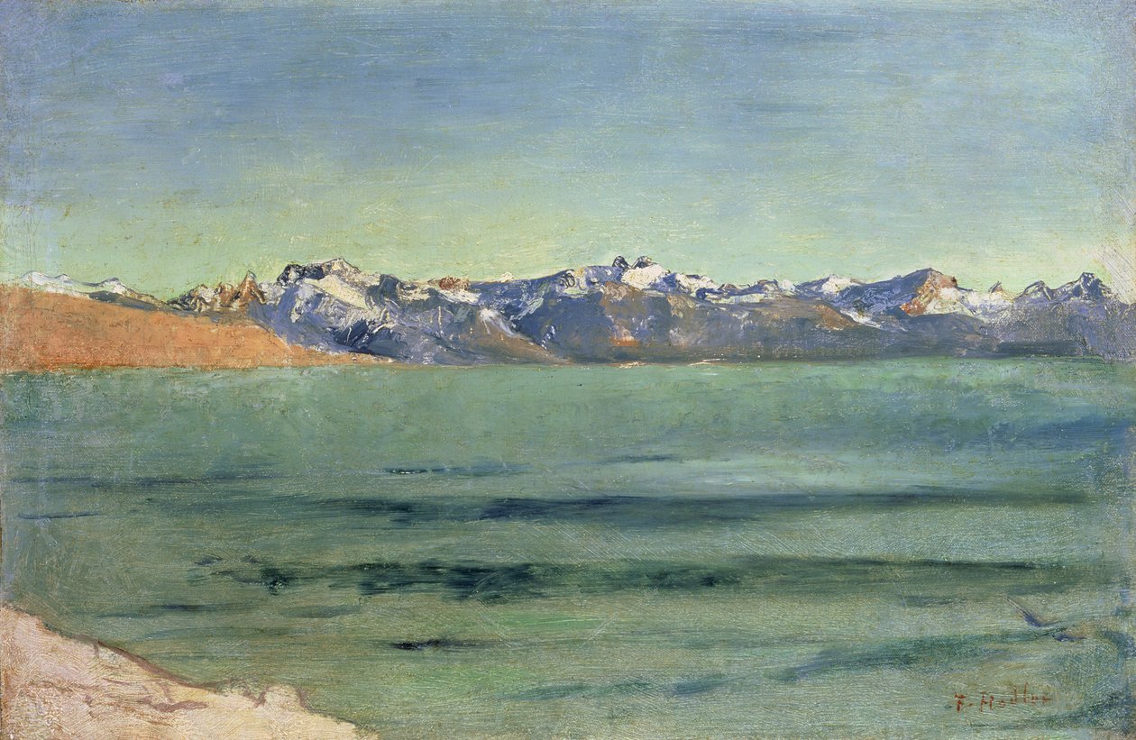 Wschód słońca nad Mont Blanc, ok. 1890 r autorstwa Ferdinand Hodler