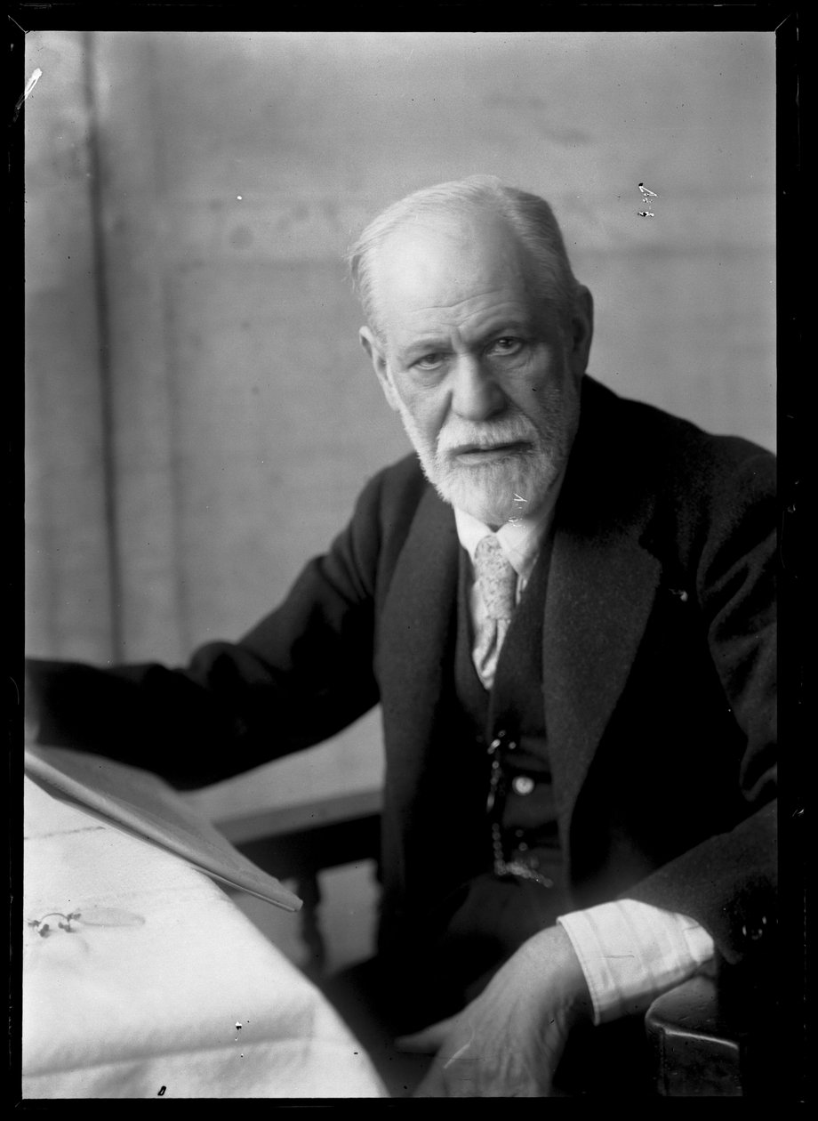 Zdjęcie Zygmunta Freuda (1856-1939) autorstwa Ferdinand Schmutzer