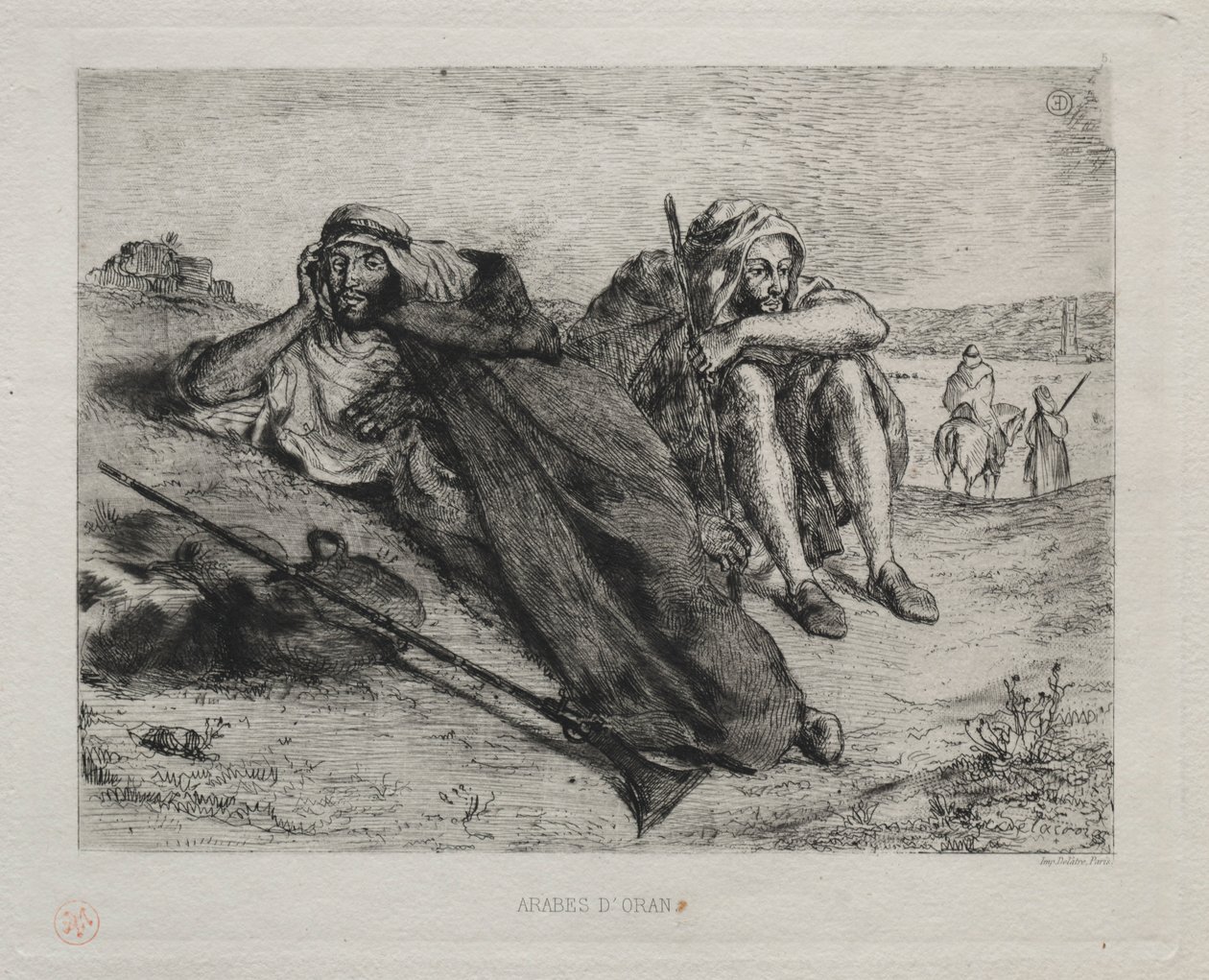 Arabowie Oranu. autorstwa Ferdinand Victor Eugene Delacroix