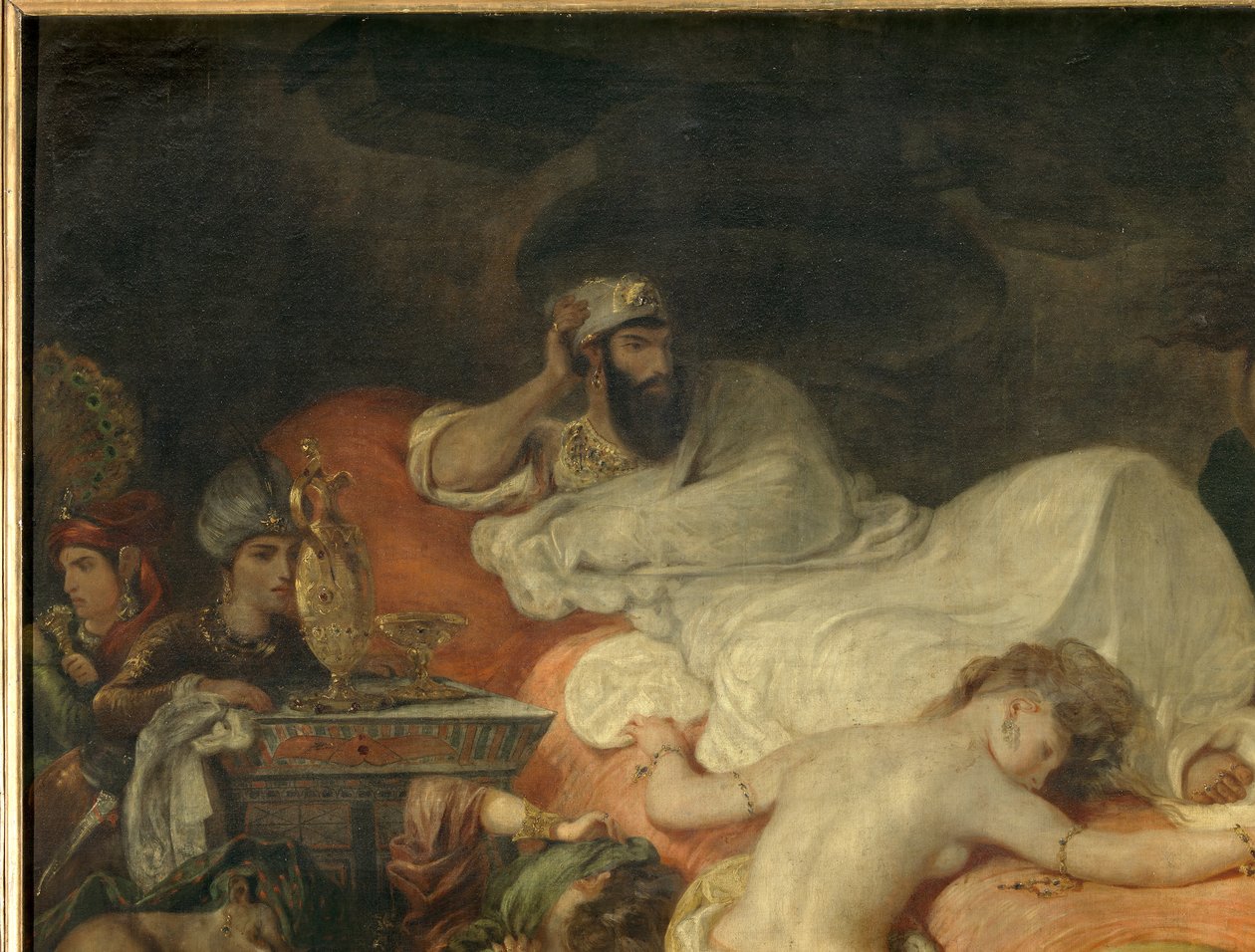 Szczegół: Śmierć Sardanapale autorstwa Ferdinand Victor Eugene Delacroix