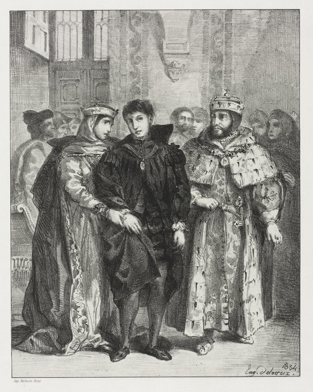 Hamlet, 1834. autorstwa Ferdinand Victor Eugene Delacroix