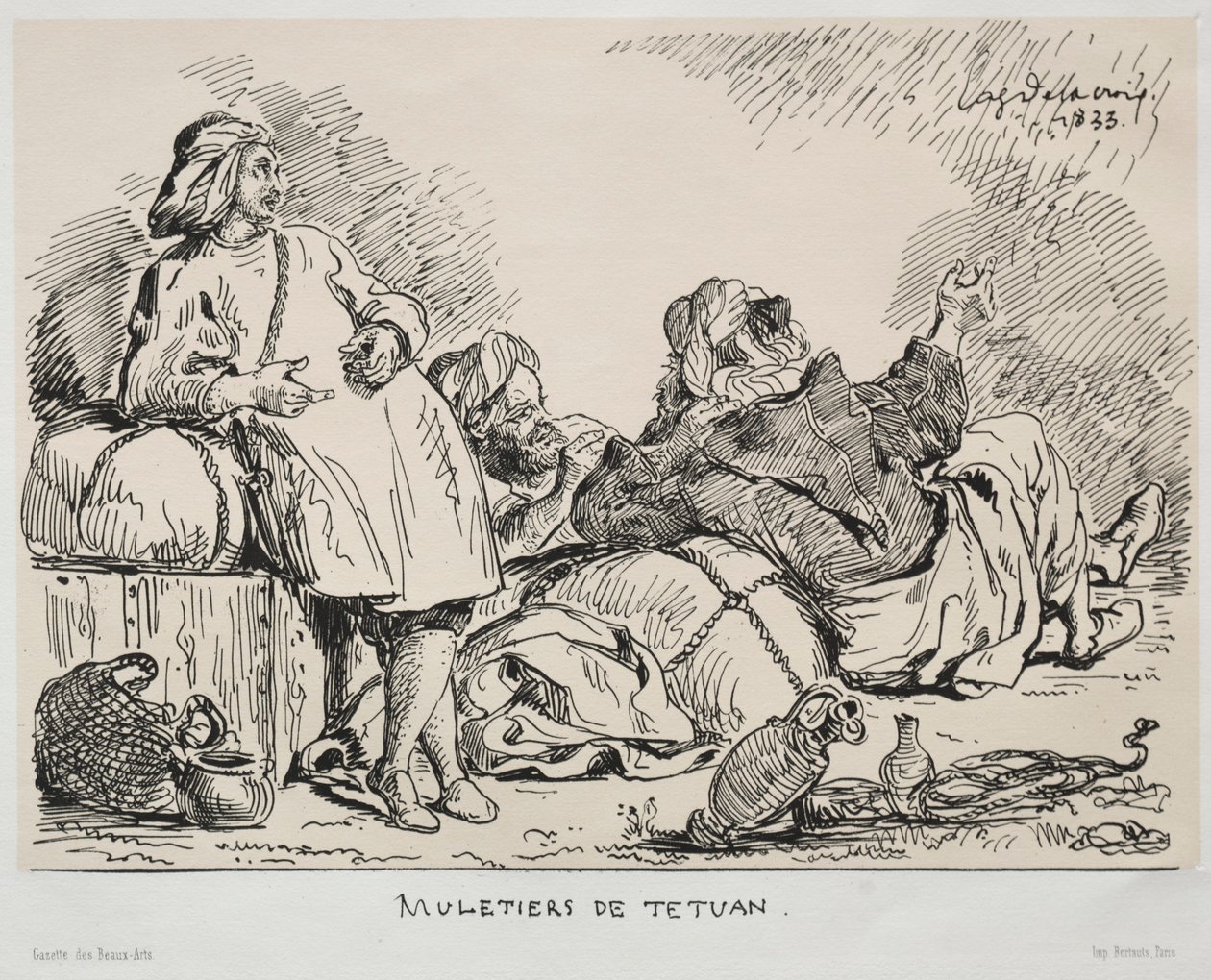 Muleerzy z Tetuanu, 1833. autorstwa Ferdinand Victor Eugene Delacroix