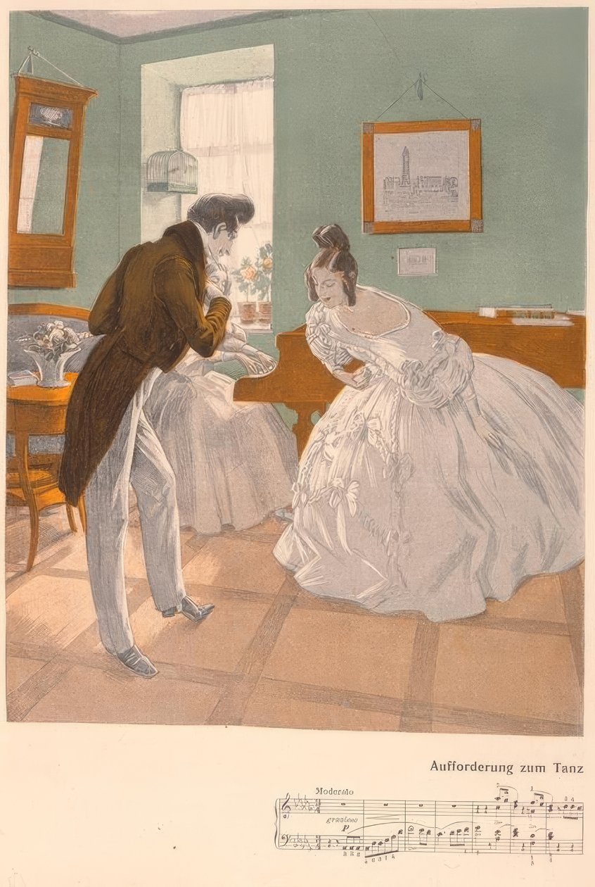 Reznicek, zaproszenie do tańca / 1906 autorstwa Ferdinand von Reznicek