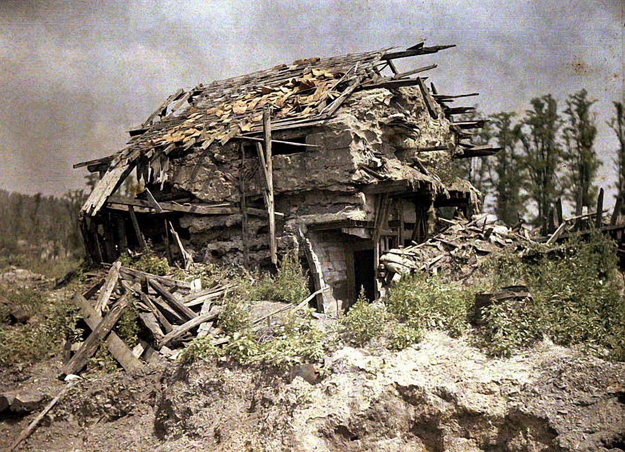Missy-sur-Aisne, Francja, 1917 (autochrom) autorstwa Fernand Cuville