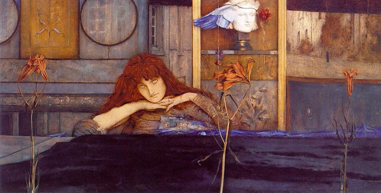 Zamykam drzwi przed sobą autorstwa Fernand Khnopff
