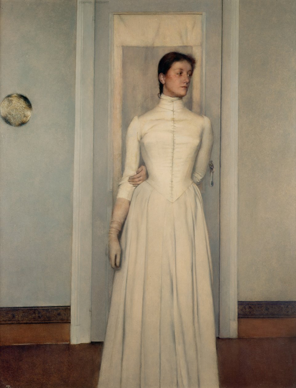 Portret siostry artysty, Marguerite Khnopff autorstwa Fernand Khnopff