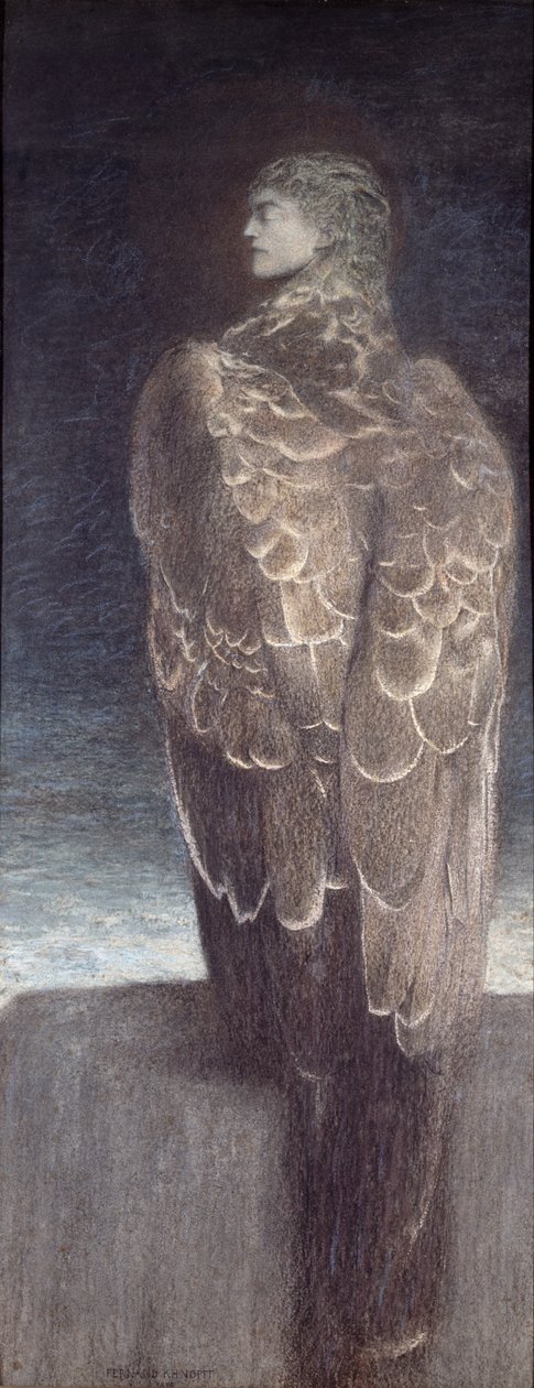 د خوب میډوسا، 1896 (په کاغذ باندې پیسټل) پولی autorstwa Fernand Khnopff