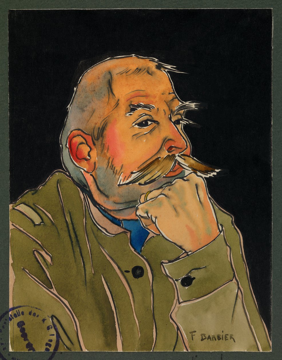 Sierżant Lecacheux, Gustrow autorstwa Fernand Barbier
