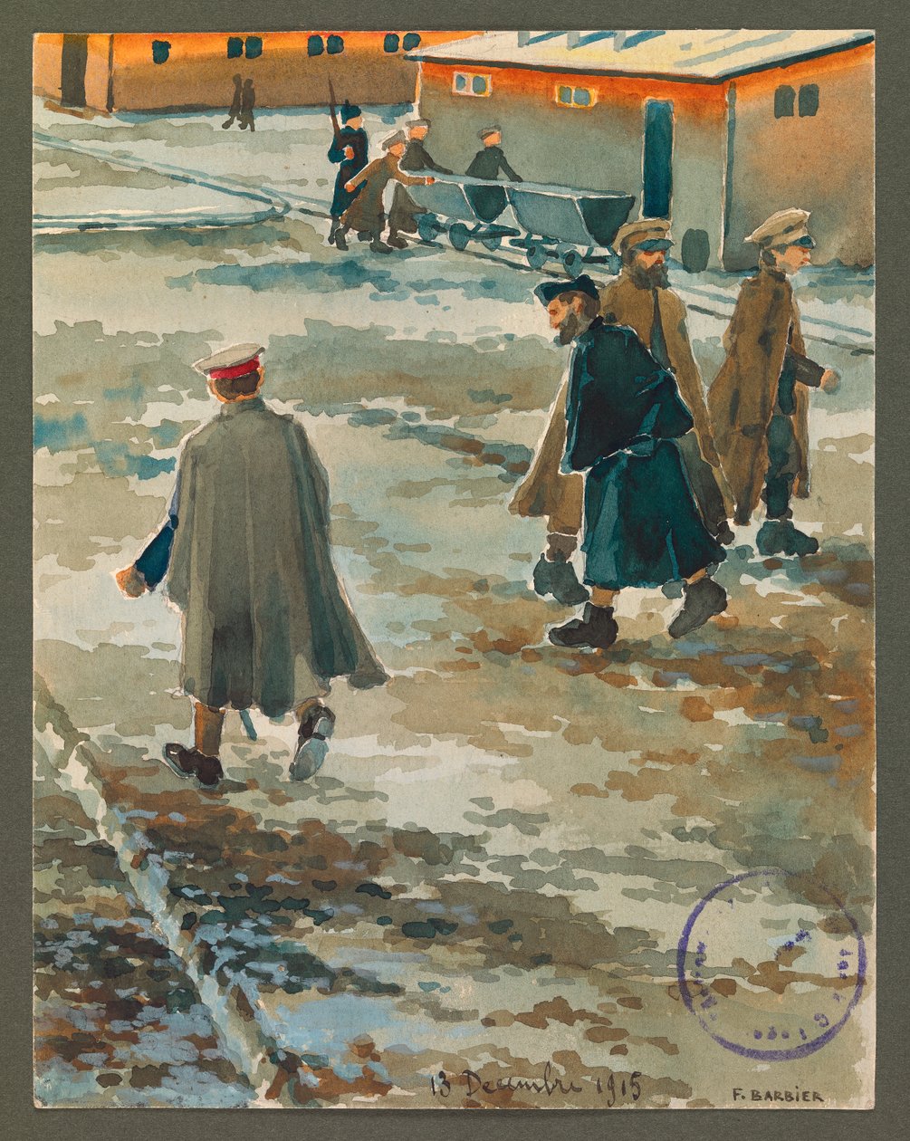 The Corvee at Gustrow autorstwa Fernand Barbier