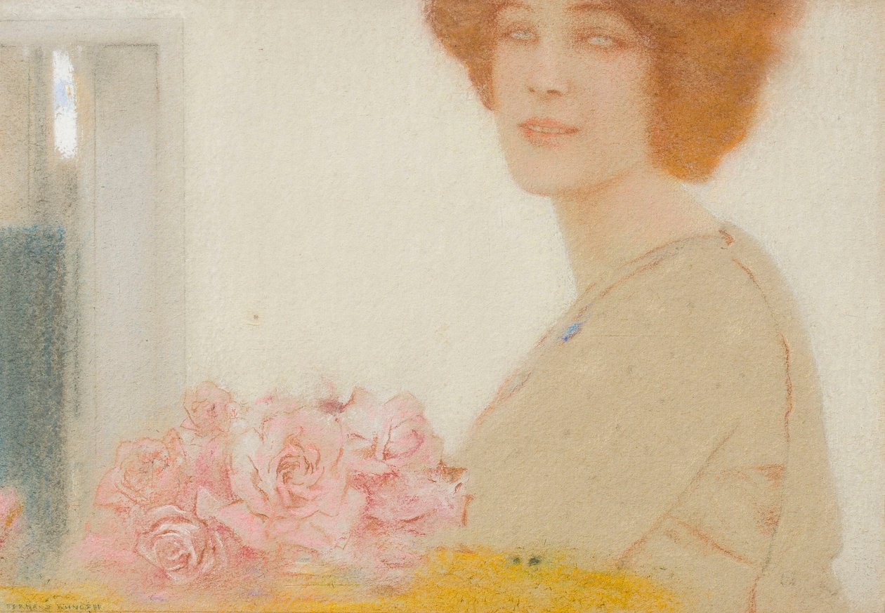 Z róż autorstwa Fernand Khnopff