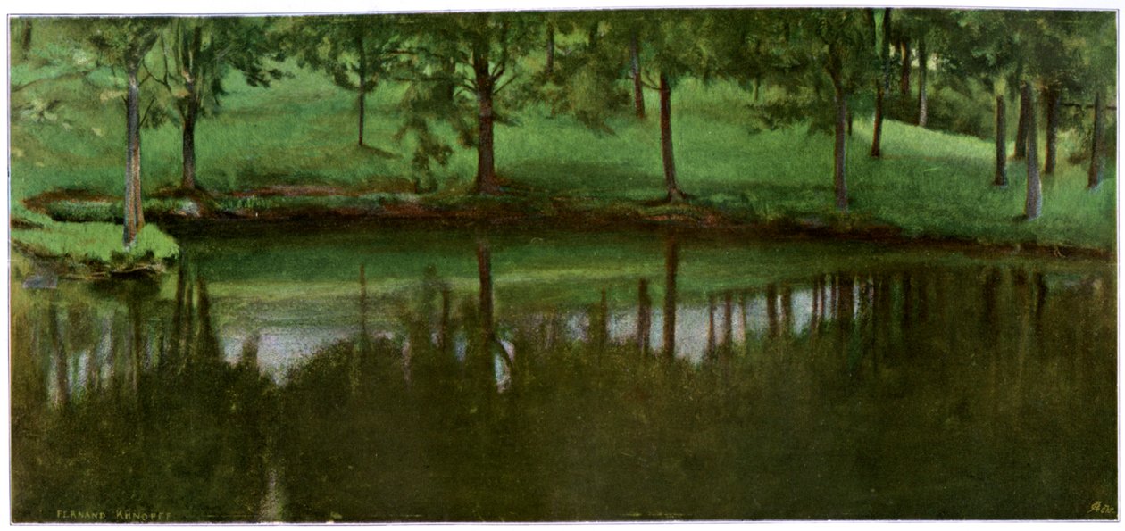 LEtang De Menil, 1898. autorstwa Fernand Khnopff