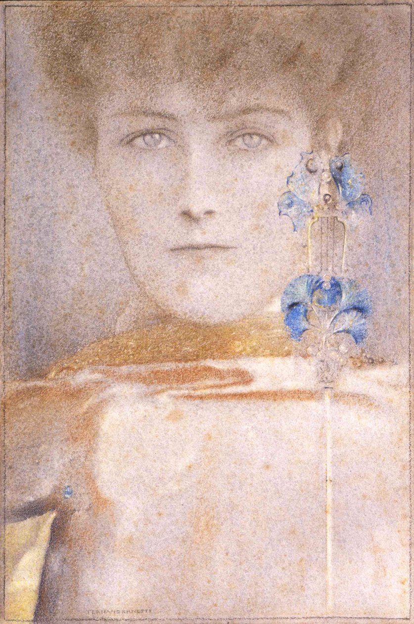Biała maska autorstwa Fernand Khnopff