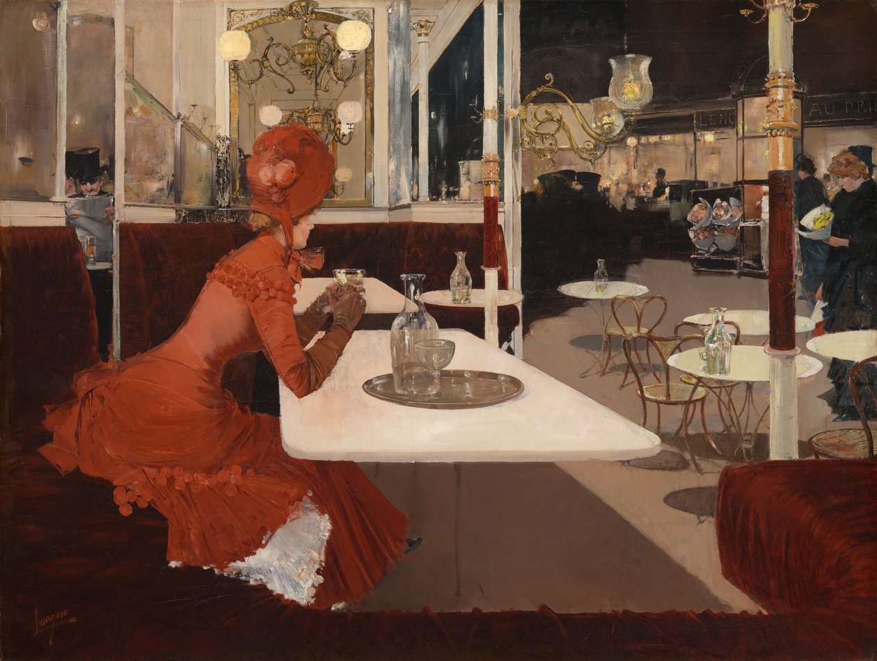 W kawiarni, 1882-84. autorstwa Fernand Lungren