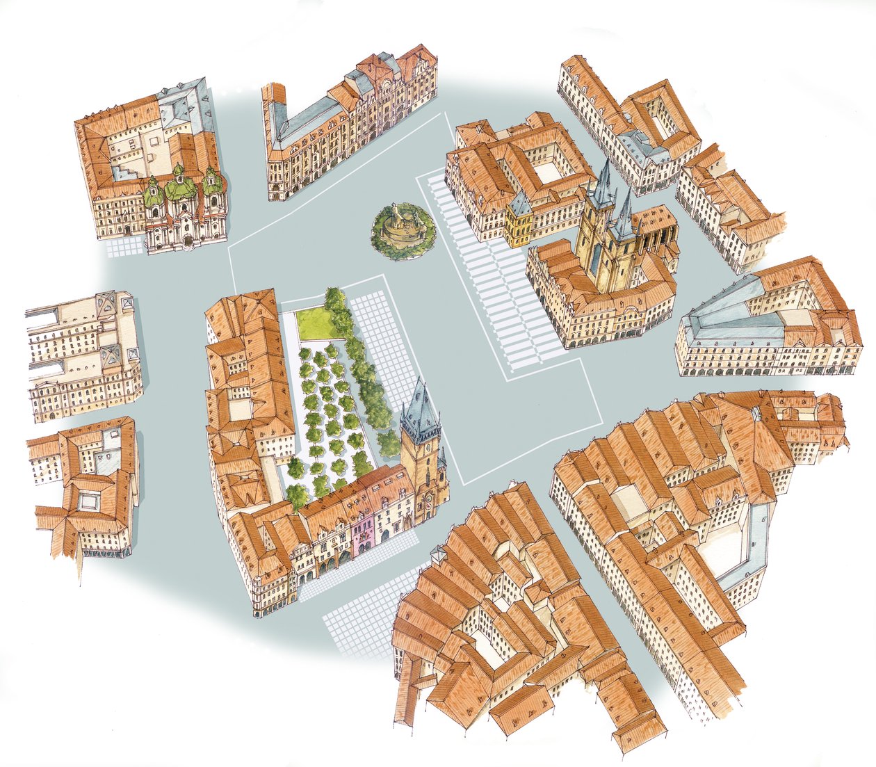 Rynek Staromiejski. Praga, Czechy autorstwa Fernando Aznar Cenamor