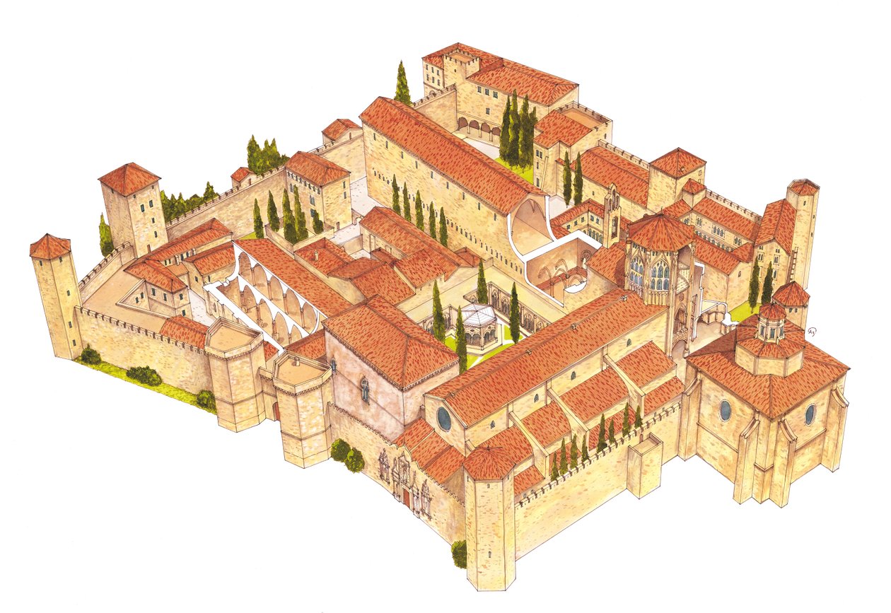 Klasztor Poblet. Katalonia, Hiszpania autorstwa Fernando Aznar Cenamor
