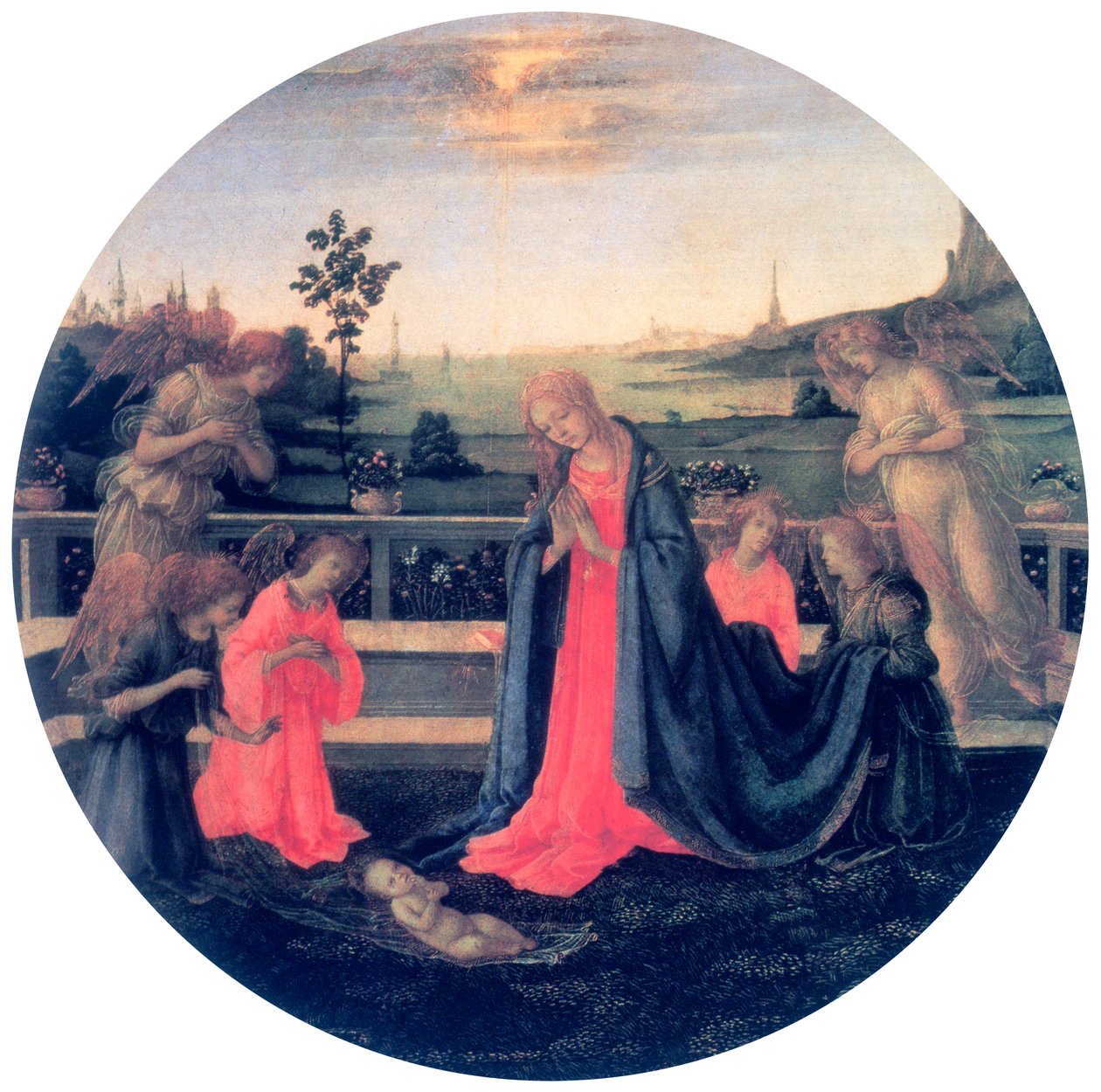 Adoracja, ok. 1480 r. autorstwa Filippino Lippi