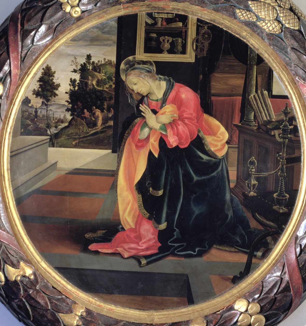 Zwiastowanie Dziewicy, 1483 (panel) autorstwa Filippino Lippi