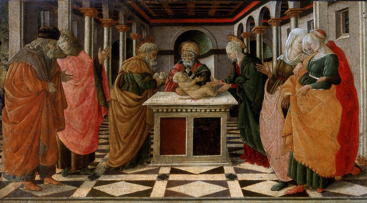 Ofiarowanie w Świątyni, predella, detal, ok. 1470 r. autorstwa G. da and Filippi, C. Carpi