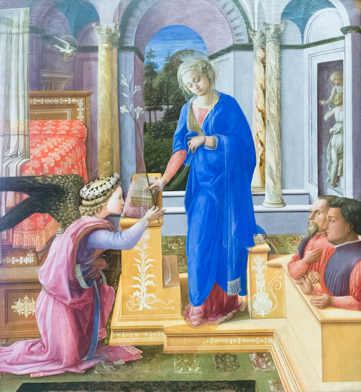 Zwiastowanie z dwoma darczyńcami autorstwa Filippo Lippi