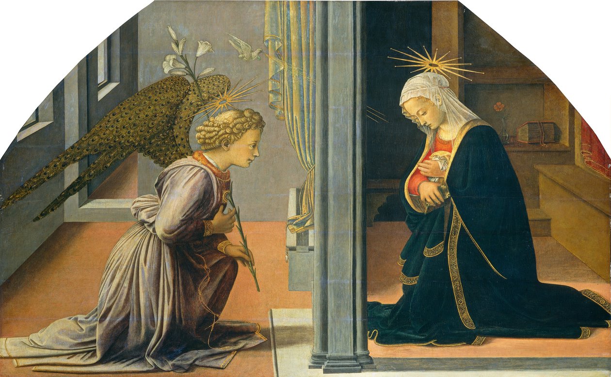 Zwiastowanie, c. 14351440. autorstwa Filippo Lippi