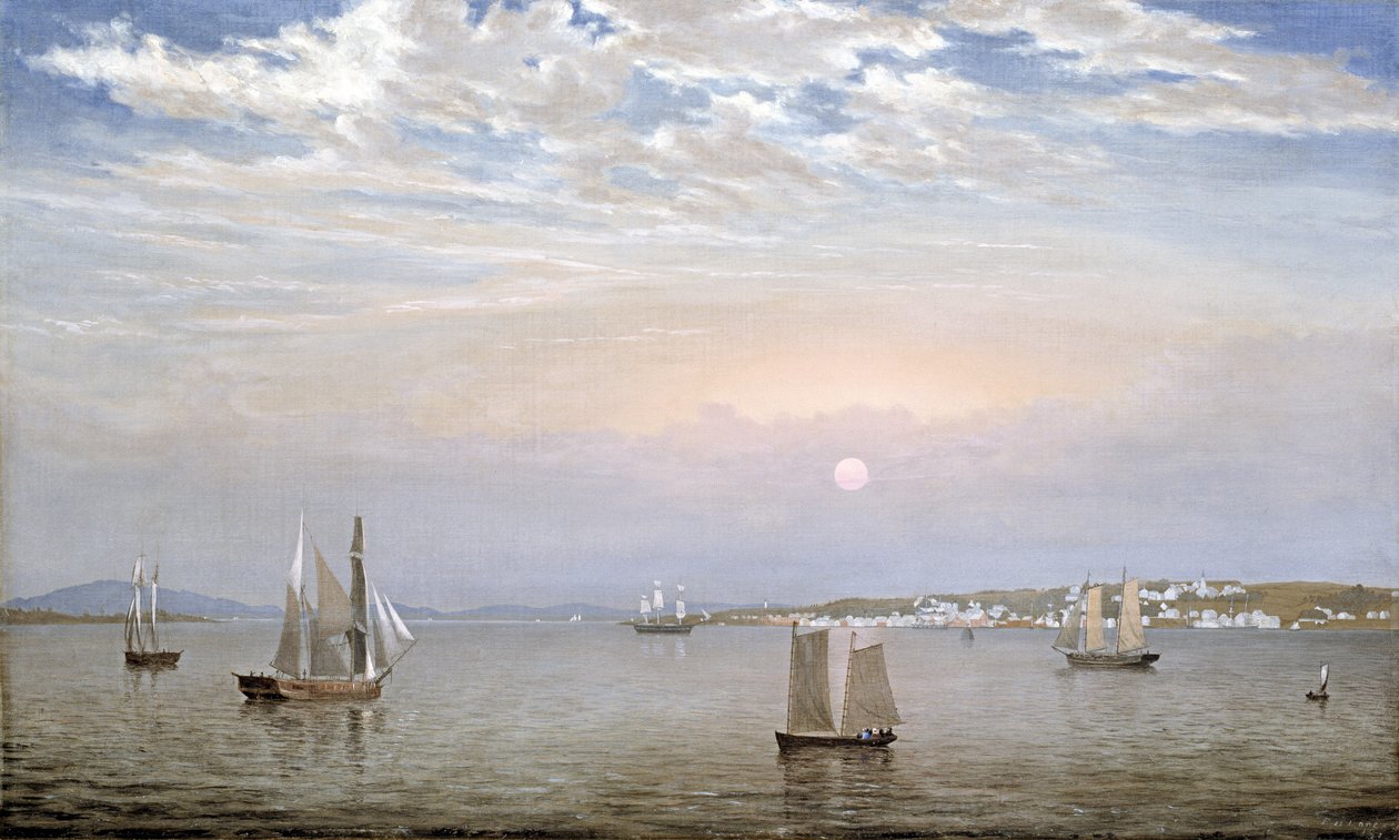 Port i miasto Castine, 1851 autorstwa Fitz Henry Lane