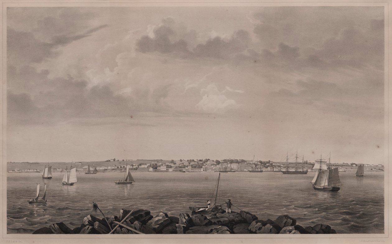 Castine, z wyspy szpitalnej autorstwa Fitz Henry Lane