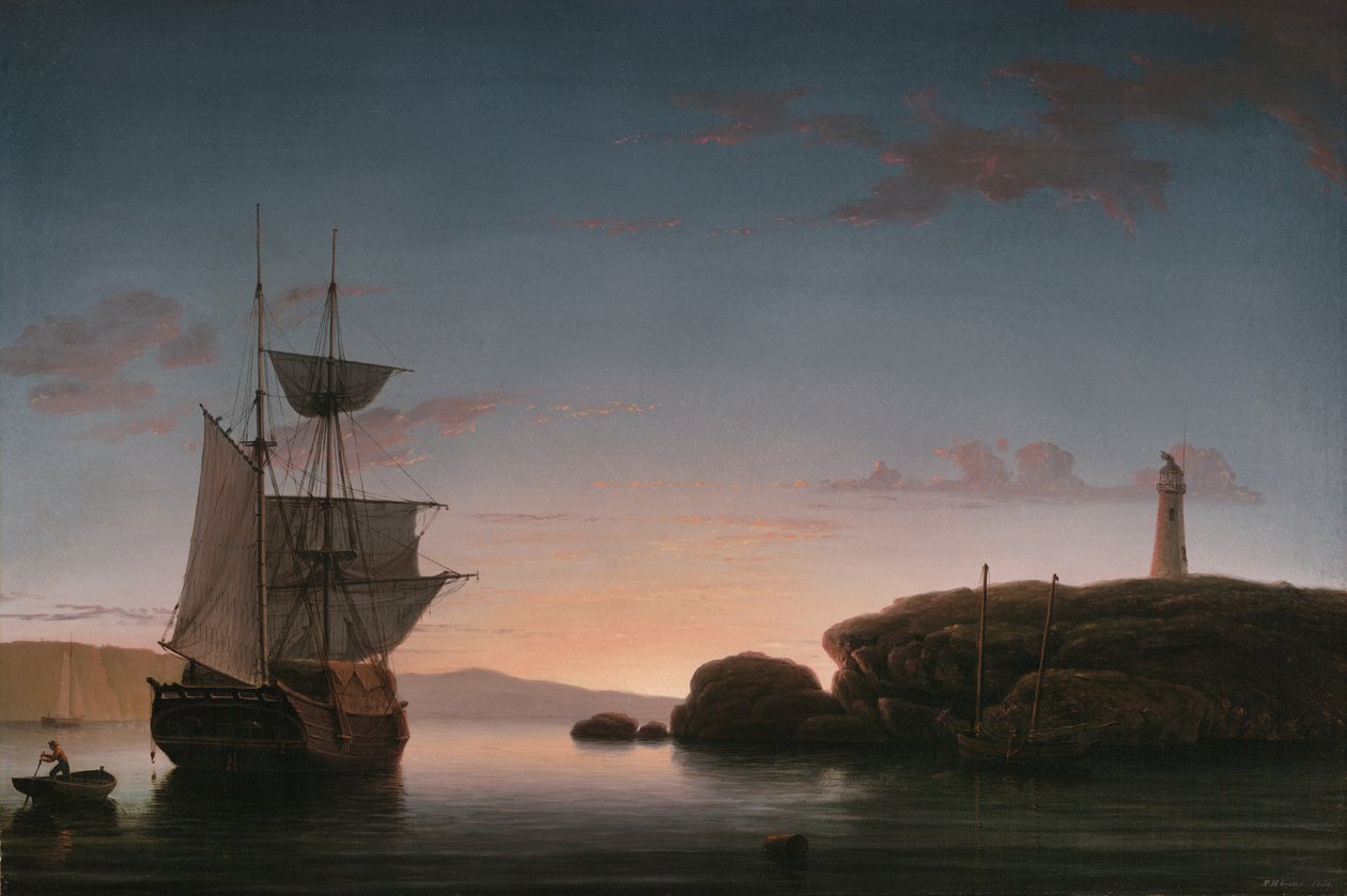 Latarnia morska w Camden, Maine, 1851 autorstwa Fitz Henry Lane