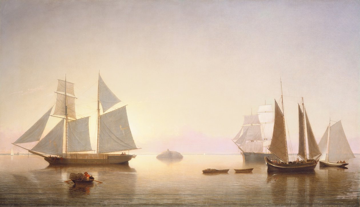 Uciekł przy Halfway Rock, 1860. autorstwa Fitz Hugh Lane