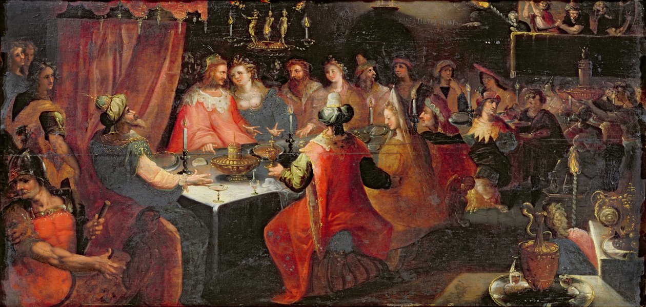 Uczta Belshazzara autorstwa Flemish School