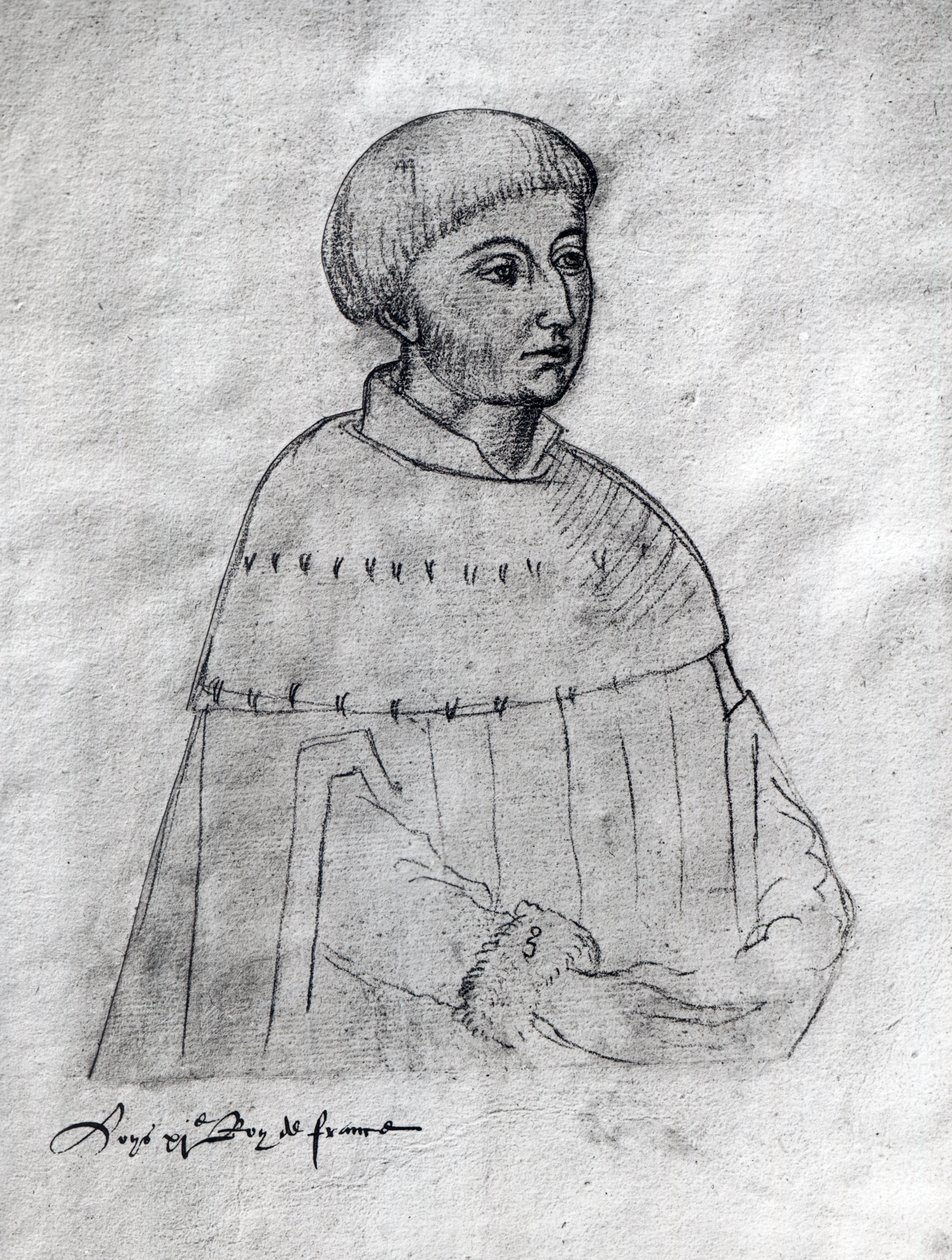 Ms 266 f.3 Portret Ludwika XI (1423-83) z "Recueil d