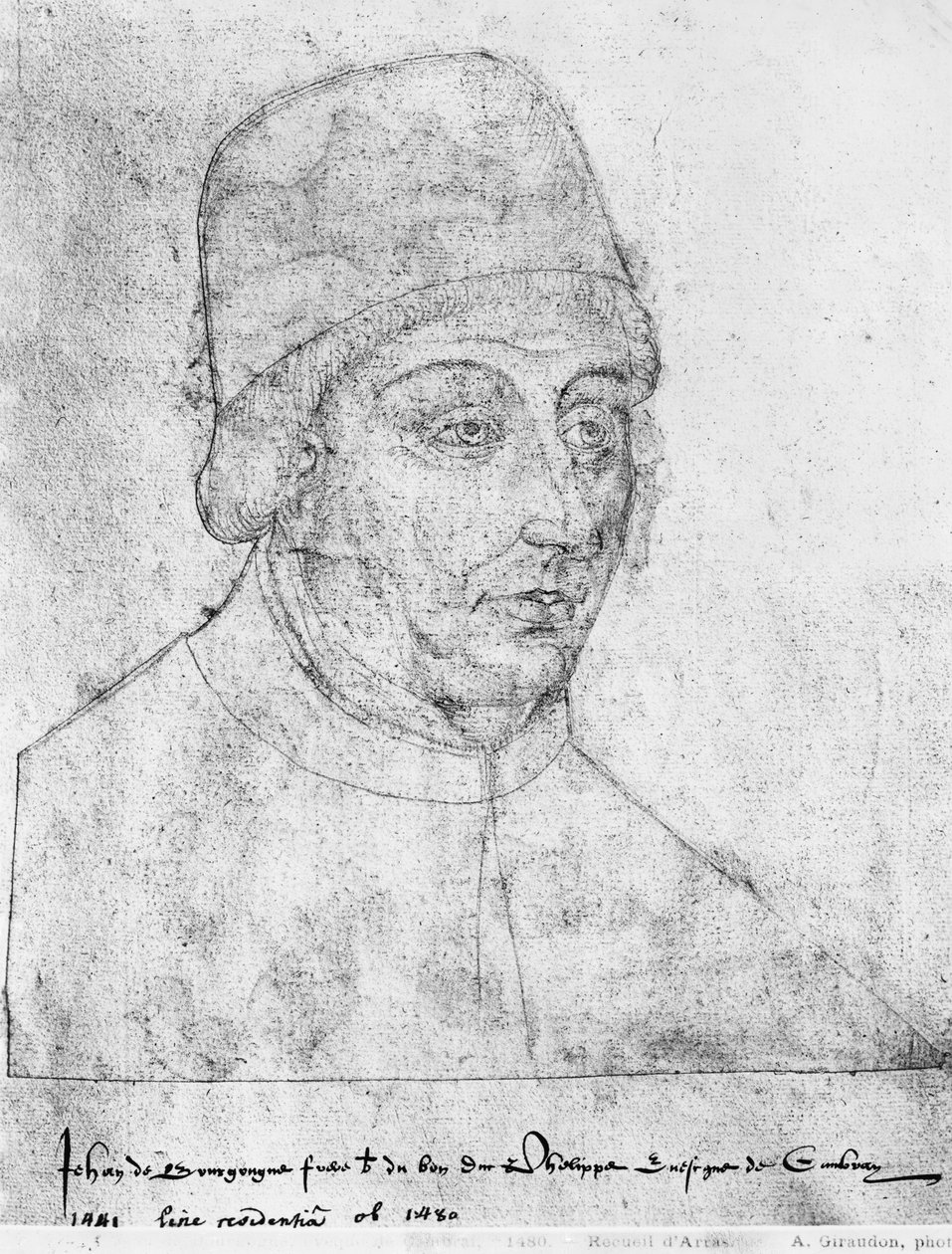 Ms 266 fol.96 Jan Burgundii, biskup Cambrai, z „Recueil d