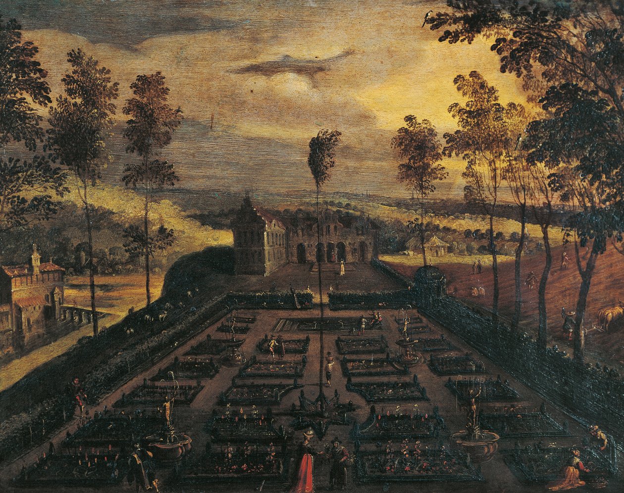 Ogród włoski autorstwa Flemish School