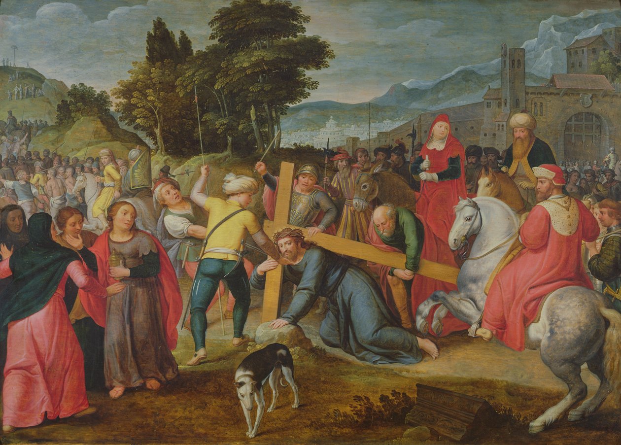 Niesienie krzyża autorstwa Flemish School