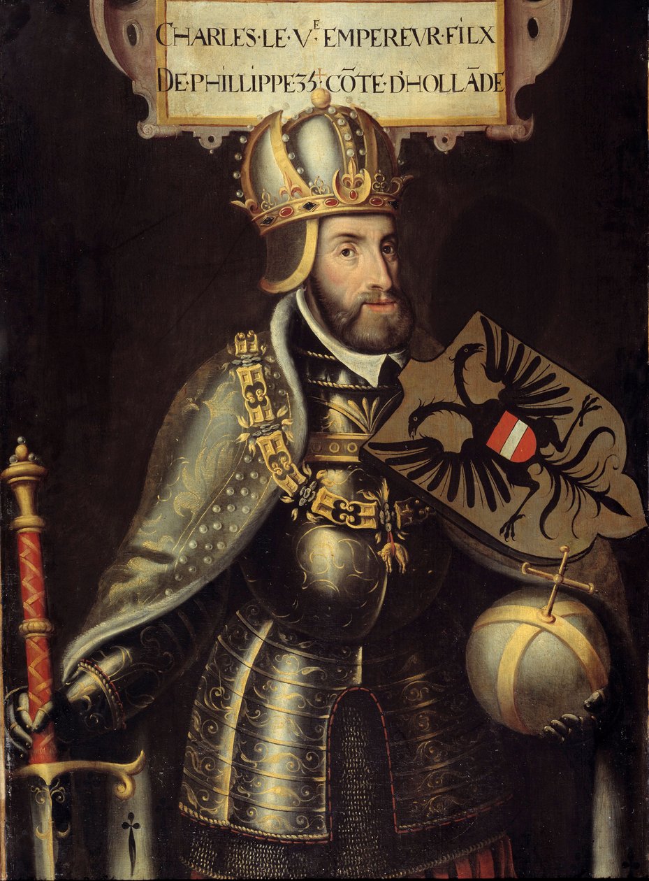 Portret u stóp Karola V autorstwa Flemish School