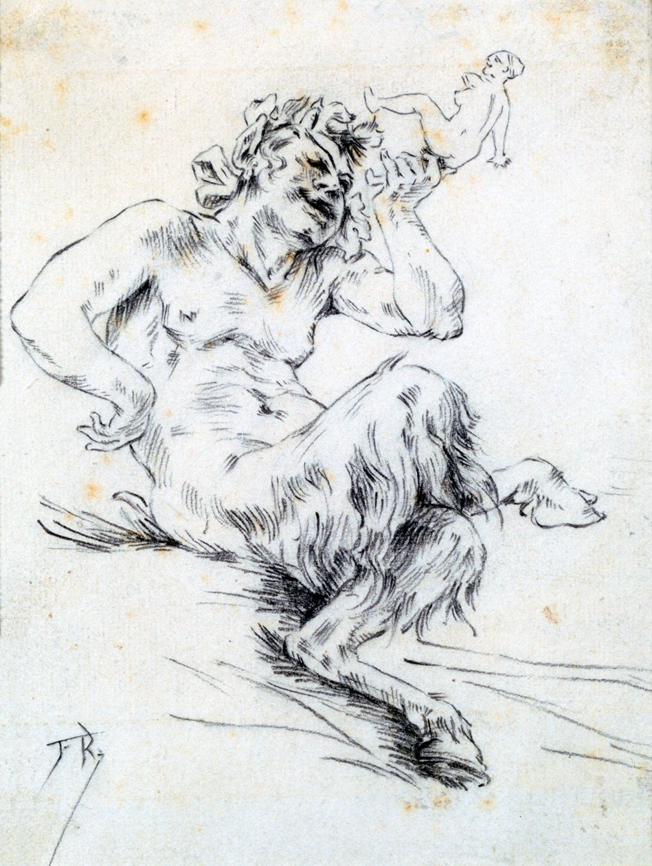 „Fauna”, c1850-1898 autorstwa Félicien Rops