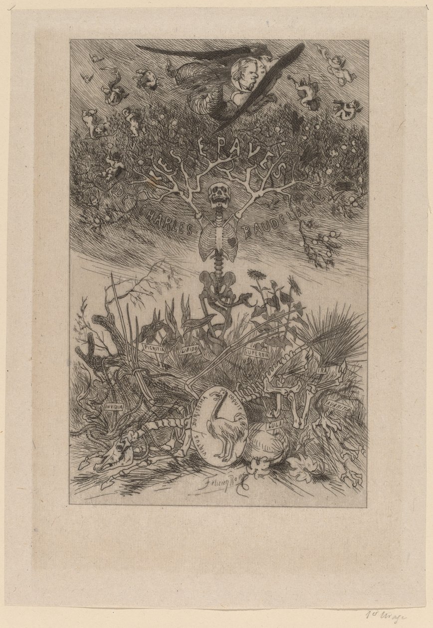 Frontyspis: The Waifs (Les Epaves) autorstwa Félicien Rops