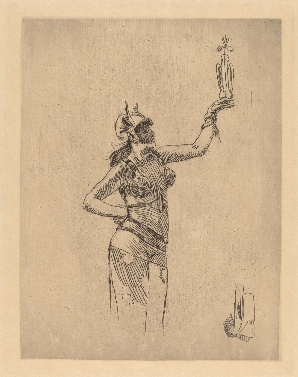 Falconer La fauconniere. autorstwa Félicien Rops
