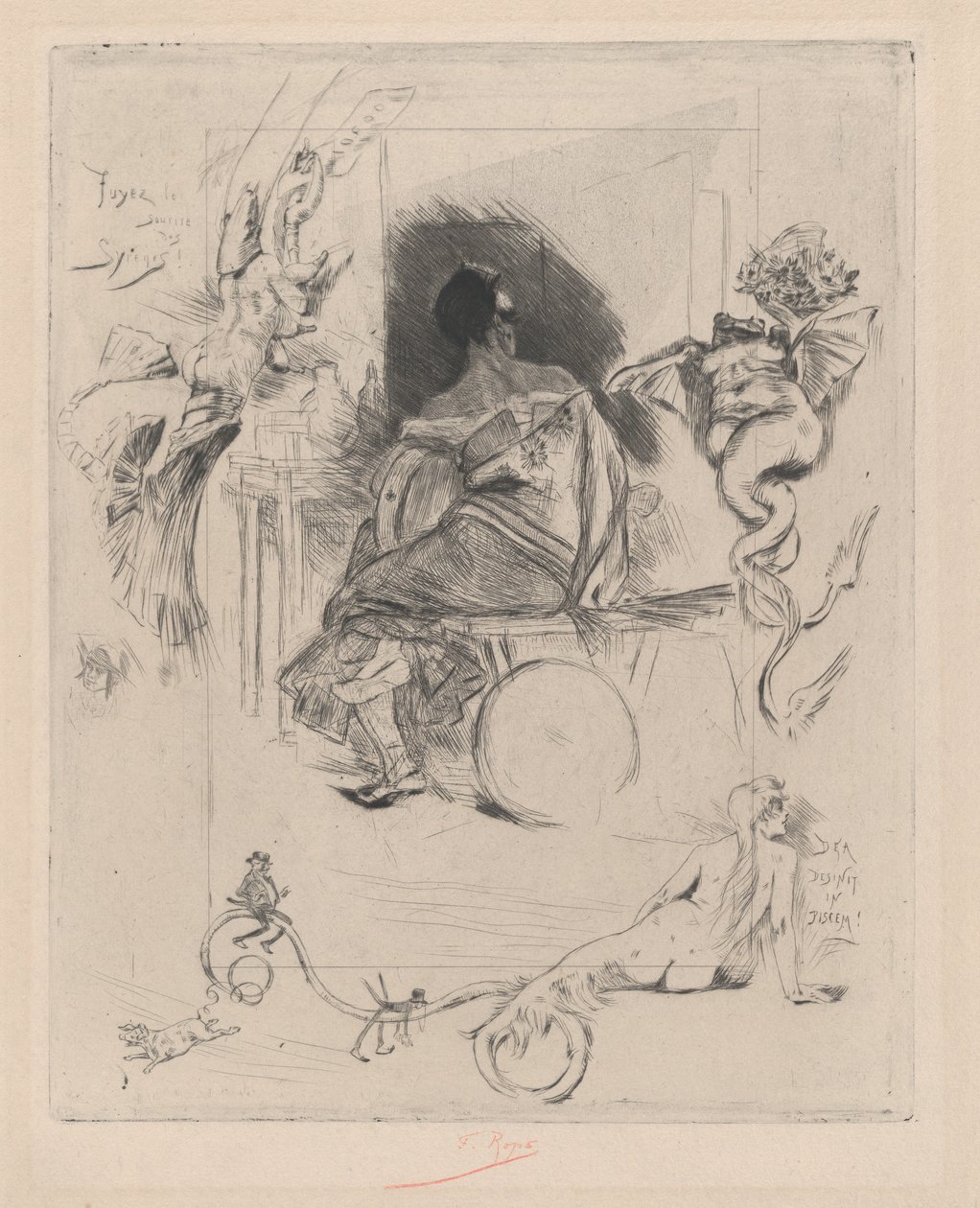 Ostatnia Maja, II poł. XIX w. autorstwa Félicien Rops