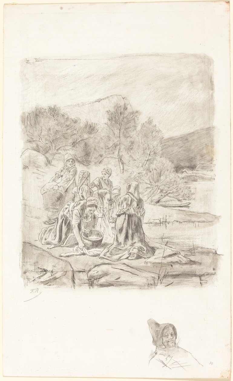Praczki, ok. 1884-1887. autorstwa Félicien Rops