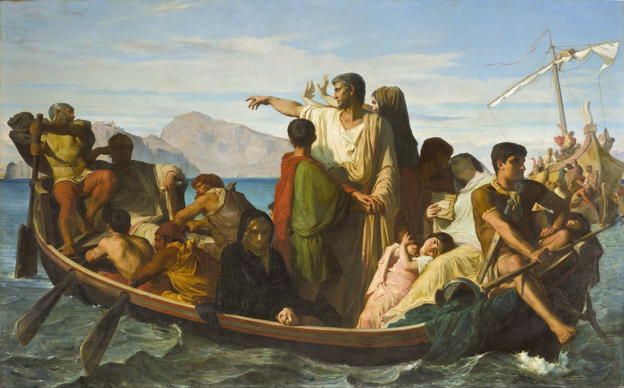 Tyberiusz wygnańcy autorstwa Félix Joseph Barrias