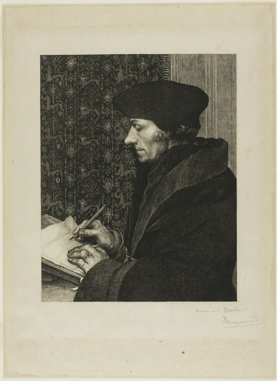 Erasmus autorstwa Félix Henri Bracquemond