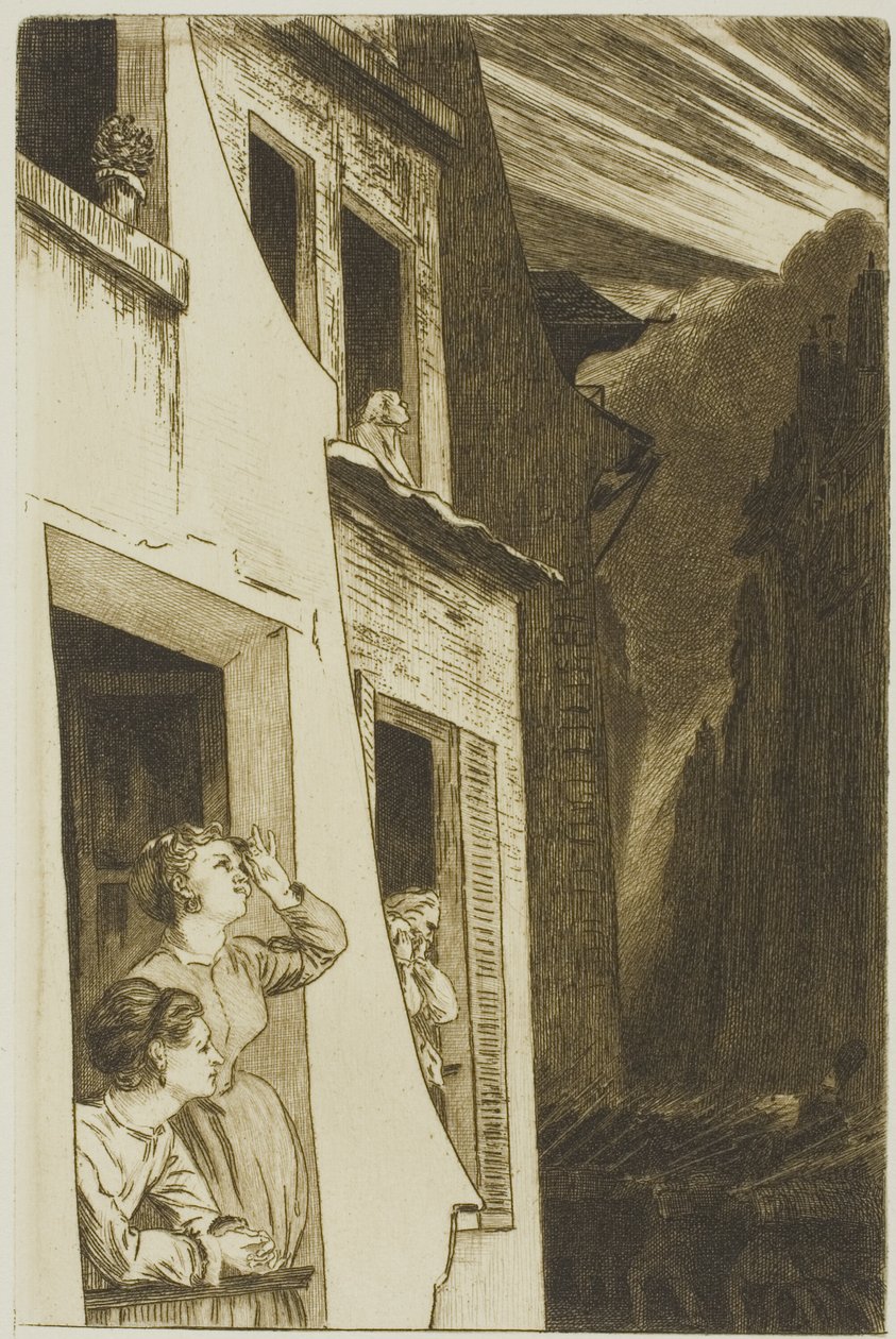Zaćmienie autorstwa Félix Henri Bracquemond